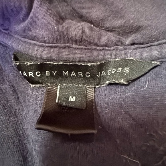 Marc Jacobs cream pockets navy hardware top sweatshirt M Beige Quilted Hoodie - Picture 6 of 8